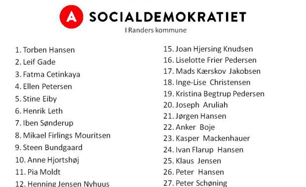 Socialdemokratiet-Randers-liste-placering-2017